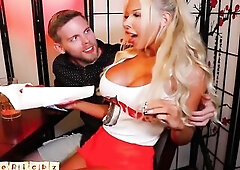 I give a decision to stop at a Hooters and my golden-haired waitress was pretty and had HUMONGOUS tits!!! I was in the mood for a lot of heat so I ord