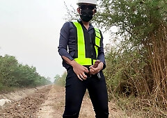 Thai Engineer jack off and popshot in public.