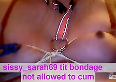 Sissy sarah funbag restrain bondage not permitted to jism