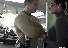 Sucking a Tranny in Public