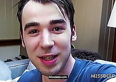 Chubby blonde housewife couldn't hold back from having sex with a neighbor, after he asked nicely