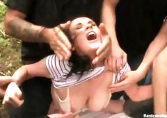 Brutally Gang Banged In The Forest