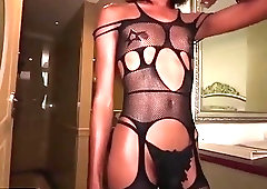 Lavish shemale in lingerie fucks her man and gets rammed