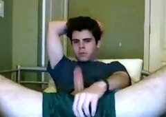 Twink Flashes Cock on Webcam