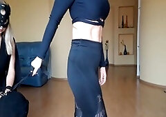 Adult pet play with dominant milf and facesitting fun