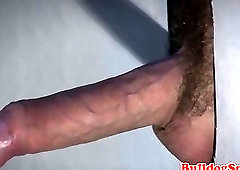 Solo english stud wanking at gloryhole