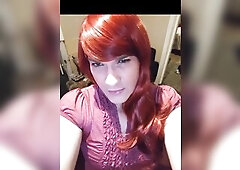 Sexy amateur Texas sissy Transgirlmolly731 (Sissy Molly Jade) shows off in constricted bodysuits, underware, wigs, chastity cage & explicit close-