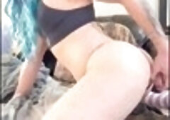 Bubble butt femboy, big ass crossdresser, big butt cd