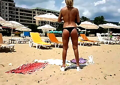 Hot Girl Public Beach Masturbate-a Stranger Gives Him First Anal