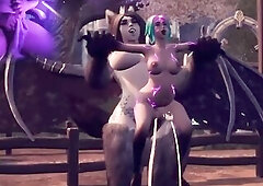 Manga Futanari Succubus Takes Giant Monster Dong