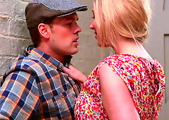 British beauty rides a big knob