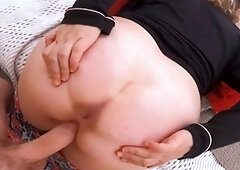 Stepson rubs his dick on stepmom's ass and she lets him