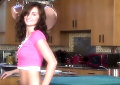 Awesome solo masturbation with a gorgeous brunette Lily Carter