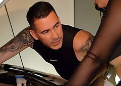 Mechanic has no Shame and Fucks His Customer in Her Husband's Car! - Lina Hen...