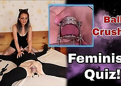 Training Zero Ballcrusher Ballbusting Cbt Feminism Quiz - Femdom Game