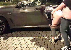 HOOKED up with PEEING hotty on PARKING after CONCERT, PUBLIC BANG!
