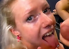 Lucie slut loves cumshots bukkakes and swallows