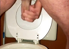 Rear Look Jizz and Pee into wc