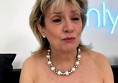 Big Boobed Blonde Masturbates With A Dildo In The Bathroom