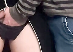 Ribald Hobby in Crowded Subway - Snatch Fingering