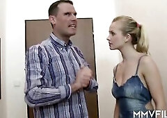 Bella Baby is on a twat rush to piss and gets caught in public. This babe has to make this problem go away with her constricted vagina.