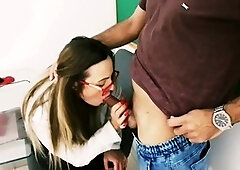 Pecker, licking big clit, licking cumshot