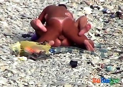 Voyeur, guy with tanned public beach ass fuck a woman at a public guys ass beach