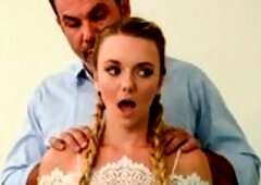 Molly Mae fucking in the bed with her natural tits