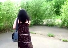Mature Milf Sucks Dick Near Bushes