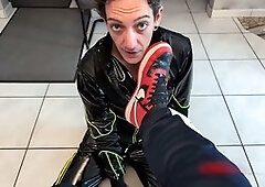 Bareback cum, feet sniff, gay bareback