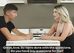 Breasty mother I'd like to fuck Tatiana Alvarez Tempts Youthful Lad in the Kitchen – Large Surprise Awaited Her: a Giant Wang!