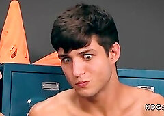 Gay black coach fuck guys in threesome in locker room