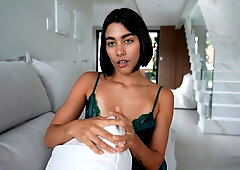 Seductive neighbor leads you in Jerk Off Instruction with tantalizing countdown