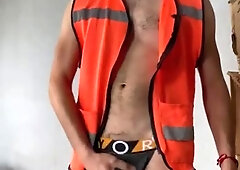 Queer fapping off at work