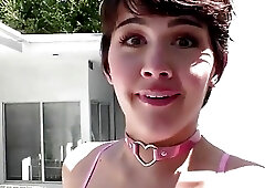 Lovely shemale anal rides her boyfriend and enjoys a cumshot