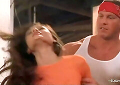 The Oriental gal loves the built white guy's rod instead of being scared by him