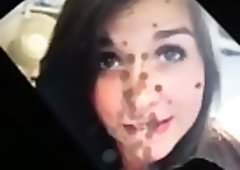 Super-Sexy Dark Haired Teenager Facial Cumshot Spunk Tribute
