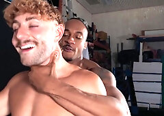 Champs Chest Soaked With Submissive Jacksons Load