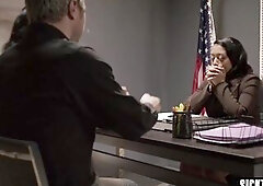 Sexually excited hottie and large ramrod chap enjoyed coarse three-some sex