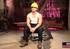 BDSM CFNM whipping and deepthroating with latex busty MILF