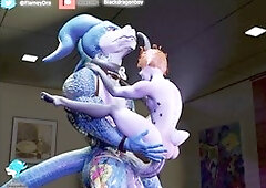 Hot gays fuck, big cock, furry animation