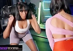 Fitness bedrooms Big Ass Big Tits black latin and Lexi Dona fitness threesome
