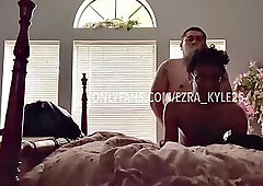 Lusty Lace-Clad Femboy Moaning for His Muscle Top