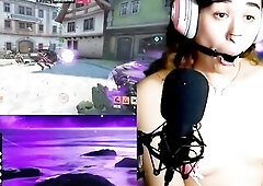 Drooling and Buzzed — Overwatch Ranked Gets Wicked with Ball Gag Play cute Transgirl