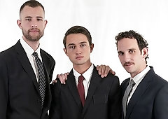 Threesome anal with Elder Anderson, Bishop Davies, and President Manwaring