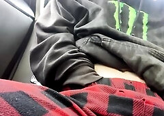 Needy ftm can't await to get home and cums on the side of the highway