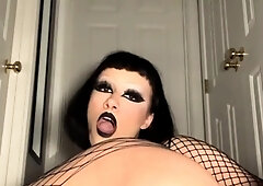 Brunette and her toys have close up masturbation sex